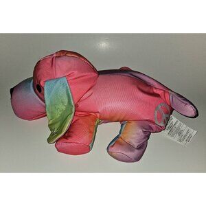 Justice Microbead Puppy Dog Plush Floppy Heart Peace Sign Pink Purple Blue Green